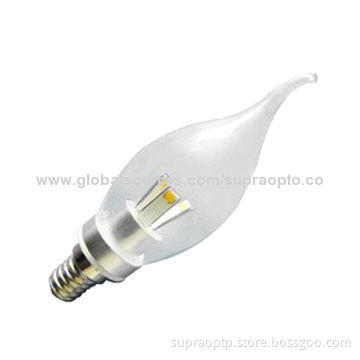 E12/E14 4W LED Filament Candle Bulb, 360 Beam Angle, >80Ra CRI, Dimmable